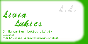 livia lukics business card